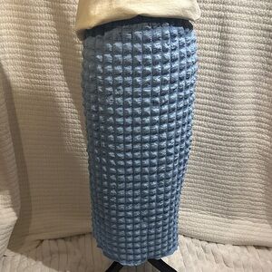 Women's Waffle Elastic Waist Midi Skirt